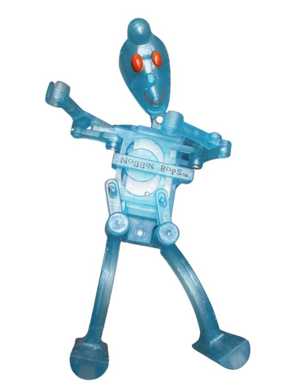 Robot Blue Wind-Up Toy Max Noggin Bops